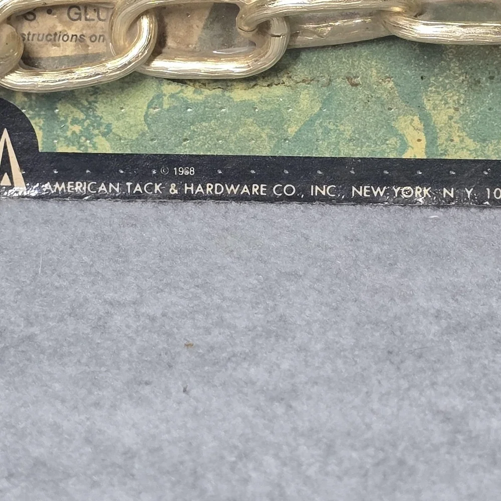 Vintage 1960s Deco Room Towel Chain 507 Antique Gold Hardware NOS 18